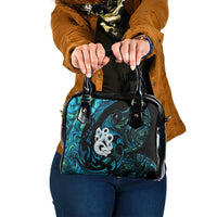 Manaia New Zealand Matariki Shoulder Handbag NZ Paua Shell Maori Art LT14 One Size Turquoise - Polynesian Pride