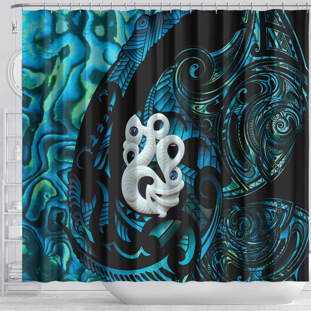 Manaia New Zealand Matariki Shower Curtain NZ Paua Shell Maori Art LT14 - Polynesian Pride