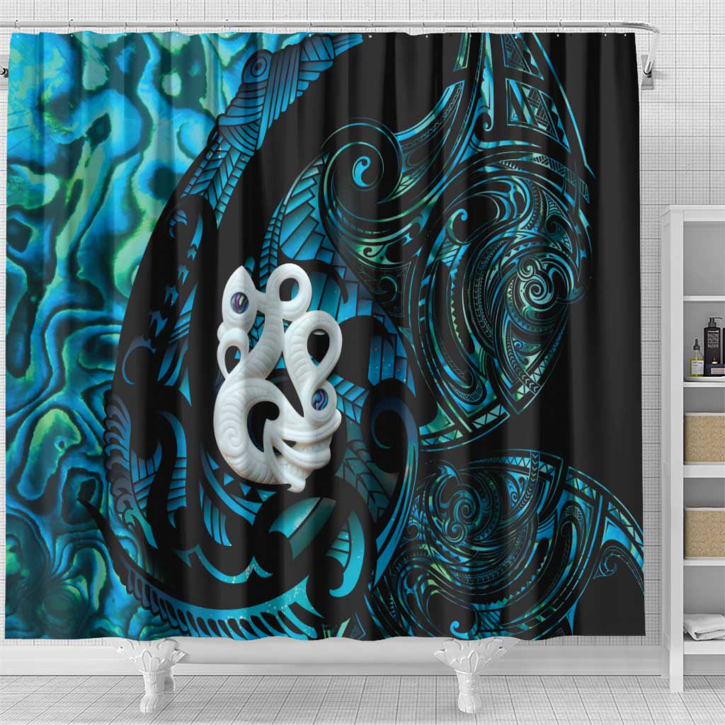 Manaia New Zealand Matariki Shower Curtain NZ Paua Shell Maori Art LT14 - Polynesian Pride