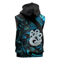 Manaia New Zealand Matariki Sleeveless Hoodie NZ Paua Shell Maori Art LT14 - Polynesian Pride