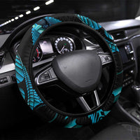 Manaia New Zealand Matariki Steering Wheel Cover NZ Paua Shell Maori Art LT14 Universal Fit Turquoise - Polynesian Pride