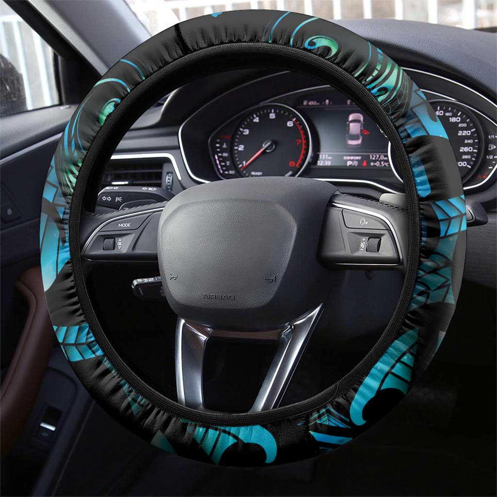 Manaia New Zealand Matariki Steering Wheel Cover NZ Paua Shell Maori Art LT14 - Polynesian Pride