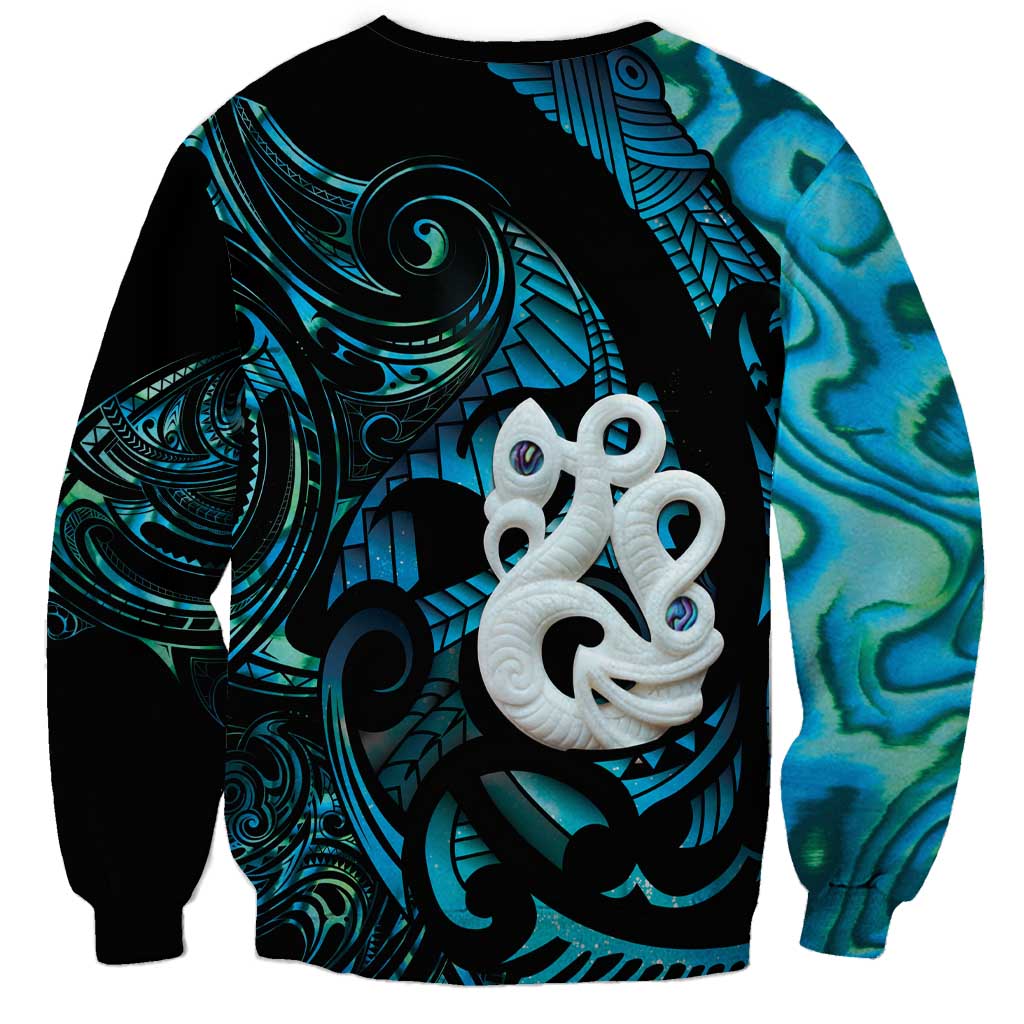 Manaia New Zealand Matariki Sweatshirt NZ Paua Shell Maori Art LT14 - Polynesian Pride
