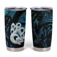 Manaia New Zealand Matariki Tumbler Cup NZ Paua Shell Maori Art LT14 Turquoise - Polynesian Pride
