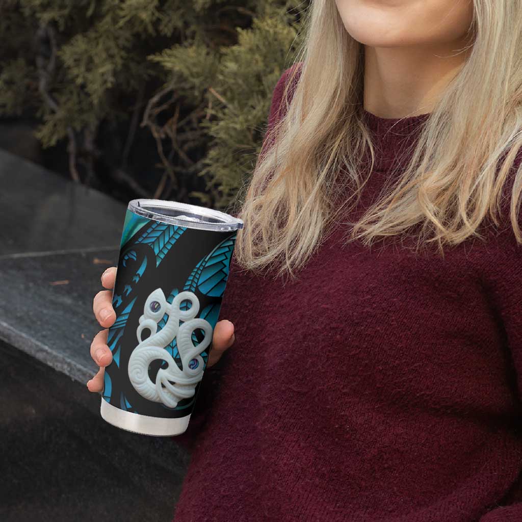 Manaia New Zealand Matariki Tumbler Cup NZ Paua Shell Maori Art LT14 - Polynesian Pride