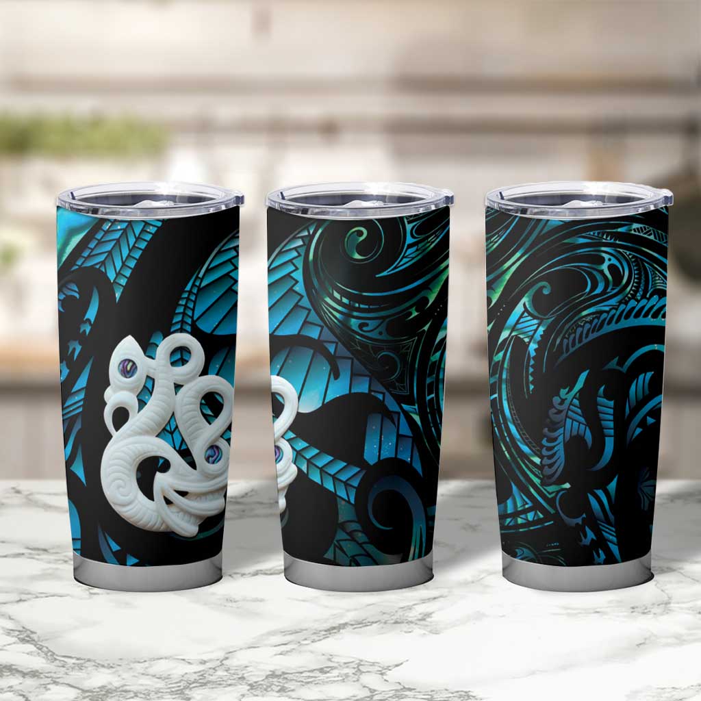 Manaia New Zealand Matariki Tumbler Cup NZ Paua Shell Maori Art LT14 - Polynesian Pride