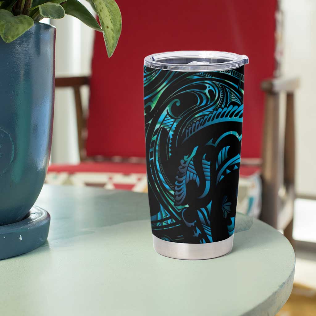 Manaia New Zealand Matariki Tumbler Cup NZ Paua Shell Maori Art LT14 - Polynesian Pride
