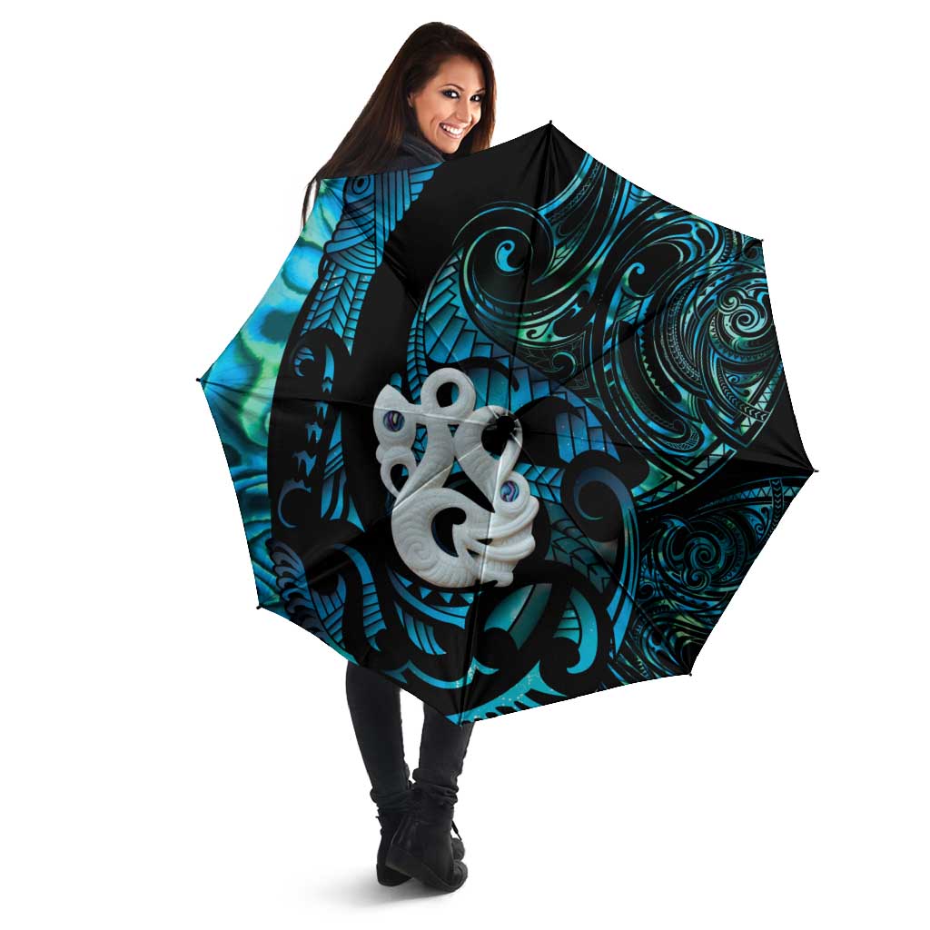 Manaia New Zealand Matariki Umbrella NZ Paua Shell Maori Art LT14 - Polynesian Pride