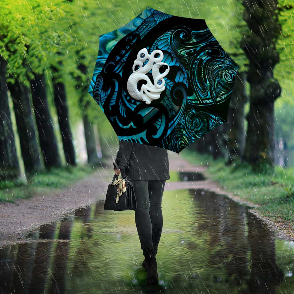 Manaia New Zealand Matariki Umbrella NZ Paua Shell Maori Art LT14 - Polynesian Pride