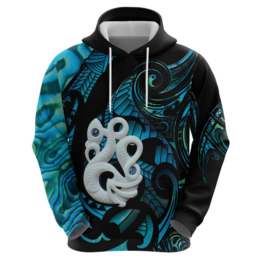 Manaia New Zealand Matariki Zip Hoodie NZ Paua Shell Maori Art LT14 - Polynesian Pride