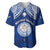 Marshall Islands Baseball Jersey Blue Polynesian Tribal Mix Coat Of Arms LT14 Blue - Polynesian Pride