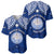 Marshall Islands Baseball Jersey Blue Polynesian Tribal Mix Coat Of Arms LT14 - Polynesian Pride