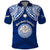 Custom Marshall Islands Polo Shirt Blue Polynesian Tribal Mix Coat Of Arms LT14 Blue - Polynesian Pride