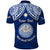 Custom Marshall Islands Polo Shirt Blue Polynesian Tribal Mix Coat Of Arms LT14 - Polynesian Pride