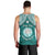 Personalised Marshall Islands Men Tank Top Turquoise Polynesian Tribal Mix Coat Of Arms LT14 - Polynesian Pride