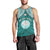 Personalised Marshall Islands Men Tank Top Turquoise Polynesian Tribal Mix Coat Of Arms LT14 - Polynesian Pride