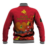 Polynesian Pride Remembrance Day PNG Baseball Jacket Papua New Guinea We Will Remember Them LT14 - Polynesian Pride
