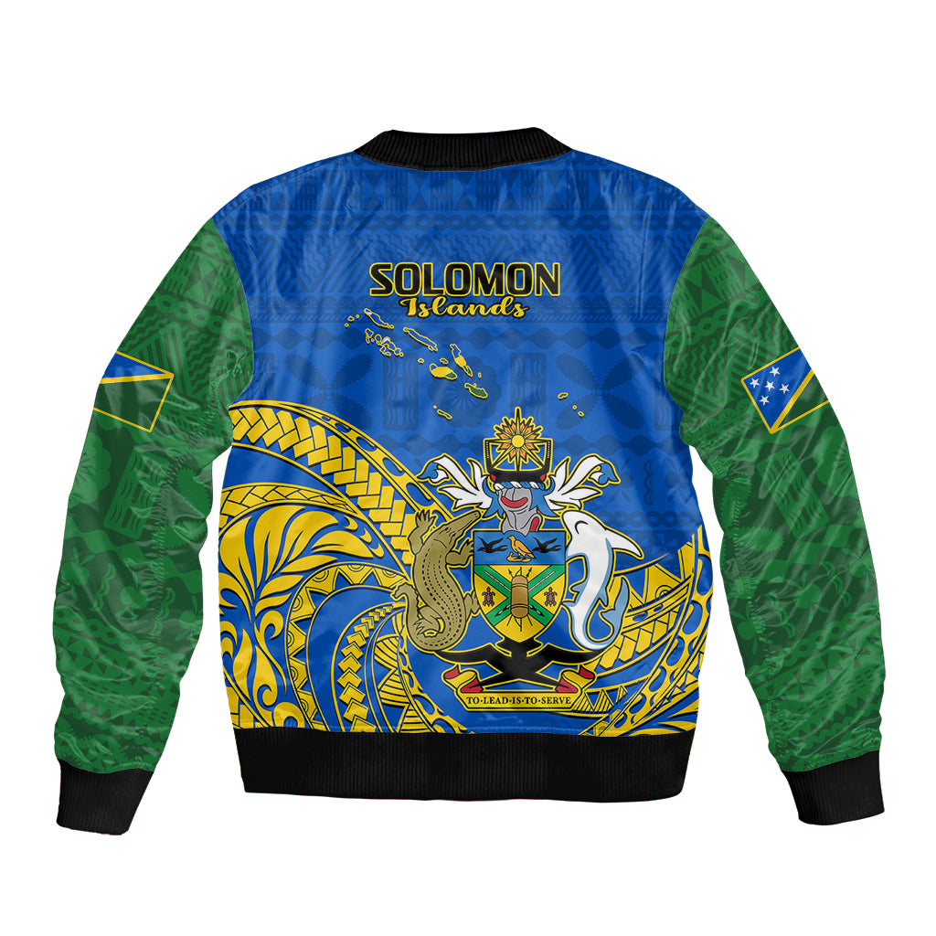 Polynesian Pride Independence Day Solomon Islands Bomber Jacket Happy 45th Anniversary LT14 - Polynesian Pride
