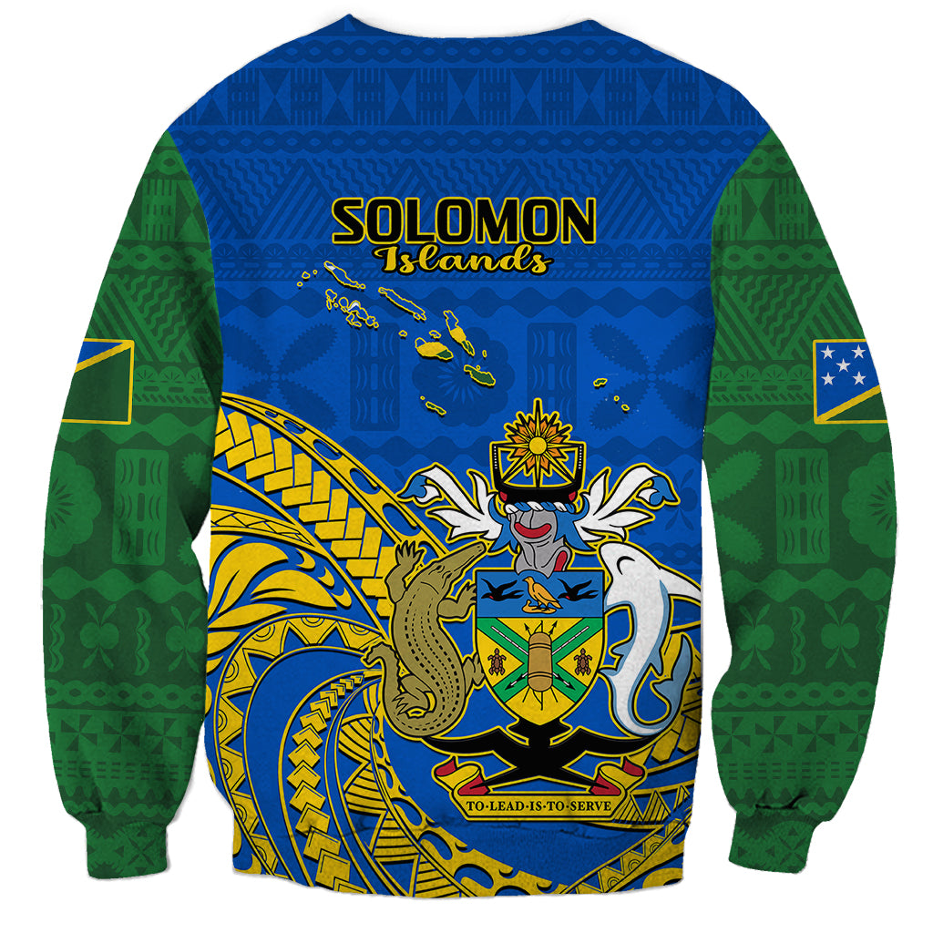 Polynesian Pride Independence Day Solomon Islands Sweatshirt Happy 45th Anniversary LT14 - Polynesian Pride