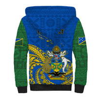 Personalised Independence Day Solomon Islands Sherpa Hoodie Happy 45th Anniversary LT14 - Polynesian Pride