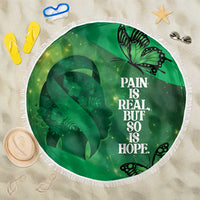 World Mental Health Awareness Month Beach Blanket Warriors Brave Strong Galaxy Vibes LT14 One Size 150cm Green - Polynesian Pride