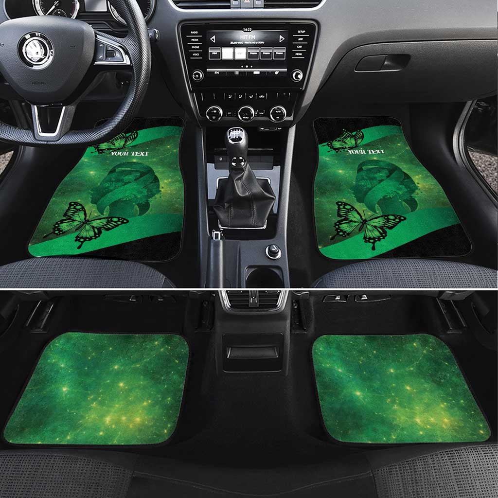 World Mental Health Awareness Month Car Mats Warriors Brave Strong Galaxy Vibes LT14 Set 4pcs Green - Polynesian Pride