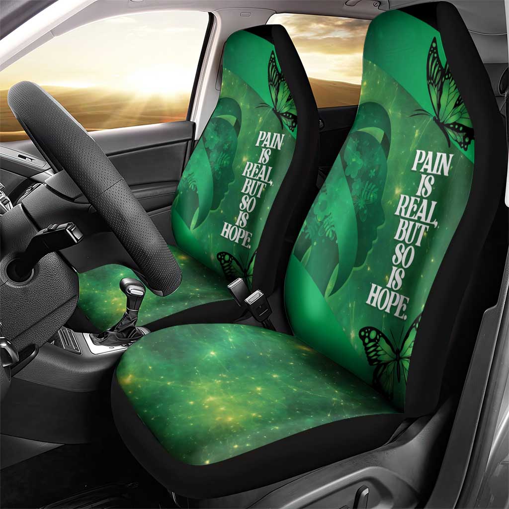 World Mental Health Awareness Month Car Seat Cover Warriors Brave Strong Galaxy Vibes