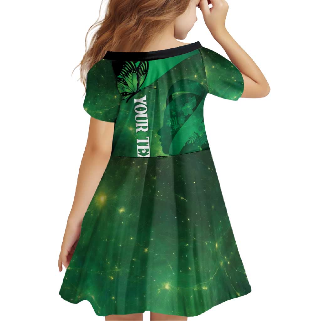 Personalised World Mental Health Awareness Month Family Matching Off Shoulder Maxi Dress and Hawaiian Shirt Warriors Brave Strong Galaxy Vibes