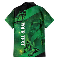 Personalised World Mental Health Awareness Month Family Matching Off Shoulder Short Dress and Hawaiian Shirt Warriors Brave Strong Galaxy Vibes