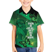 Personalised World Mental Health Awareness Month Family Matching Summer Maxi Dress and Hawaiian Shirt Warriors Brave Strong Galaxy Vibes