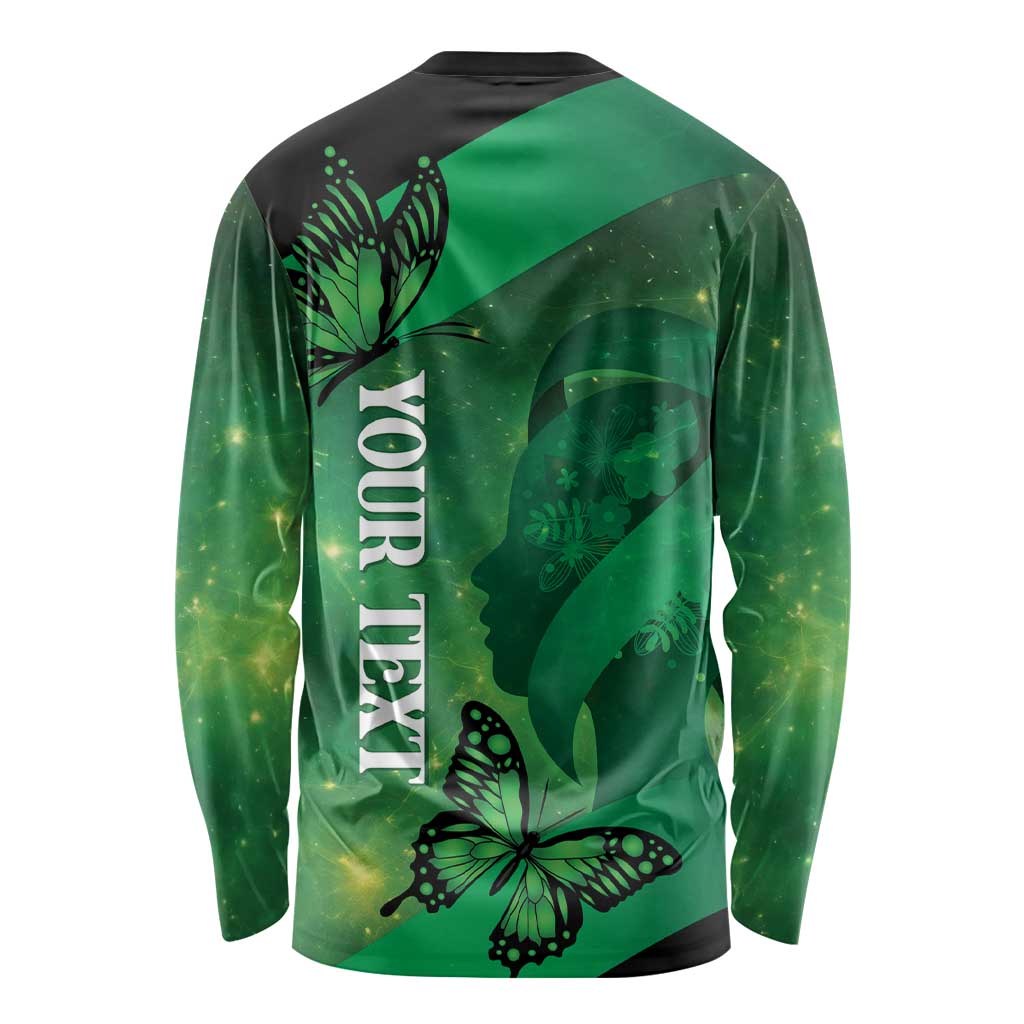 Personalised World Mental Health Awareness Month Long Sleeve Shirt Warriors Brave Strong Galaxy Vibes LT14 - Polynesian Pride