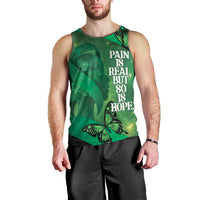 Personalised World Mental Health Awareness Month Men Tank Top Warriors Brave Strong Galaxy Vibes LT14 - Polynesian Pride