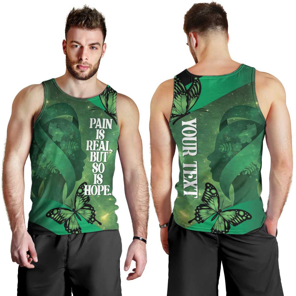 Personalised World Mental Health Awareness Month Men Tank Top Warriors Brave Strong Galaxy Vibes LT14 - Polynesian Pride
