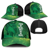 World Mental Health Awareness Month Mesh Trucker Cap Warriors Brave Strong Galaxy Vibes - Polynesian Pride