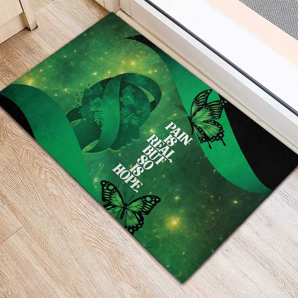 World Mental Health Awareness Month Rubber Doormat Warriors Brave Strong Galaxy Vibes LT14 - Polynesian Pride