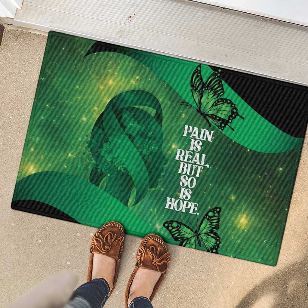 World Mental Health Awareness Month Rubber Doormat Warriors Brave Strong Galaxy Vibes LT14 - Polynesian Pride