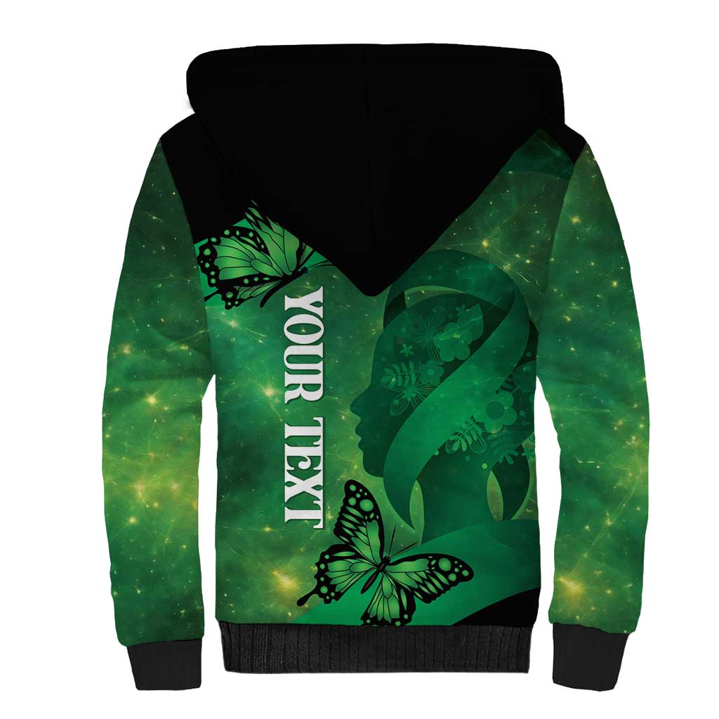 Personalised World Mental Health Awareness Month Sherpa Hoodie Warriors Brave Strong Galaxy Vibes LT14 - Polynesian Pride