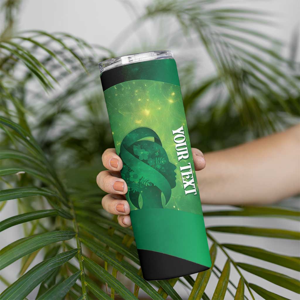 Personalised World Mental Health Awareness Month Skinny Tumbler Warriors Brave Strong Galaxy Vibes