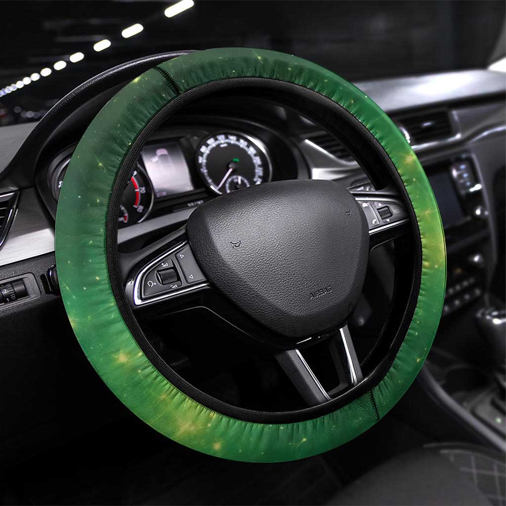 World Mental Health Awareness Month Steering Wheel Cover Warriors Brave Strong Galaxy Vibes LT14 Universal Fit Green - Polynesian Pride