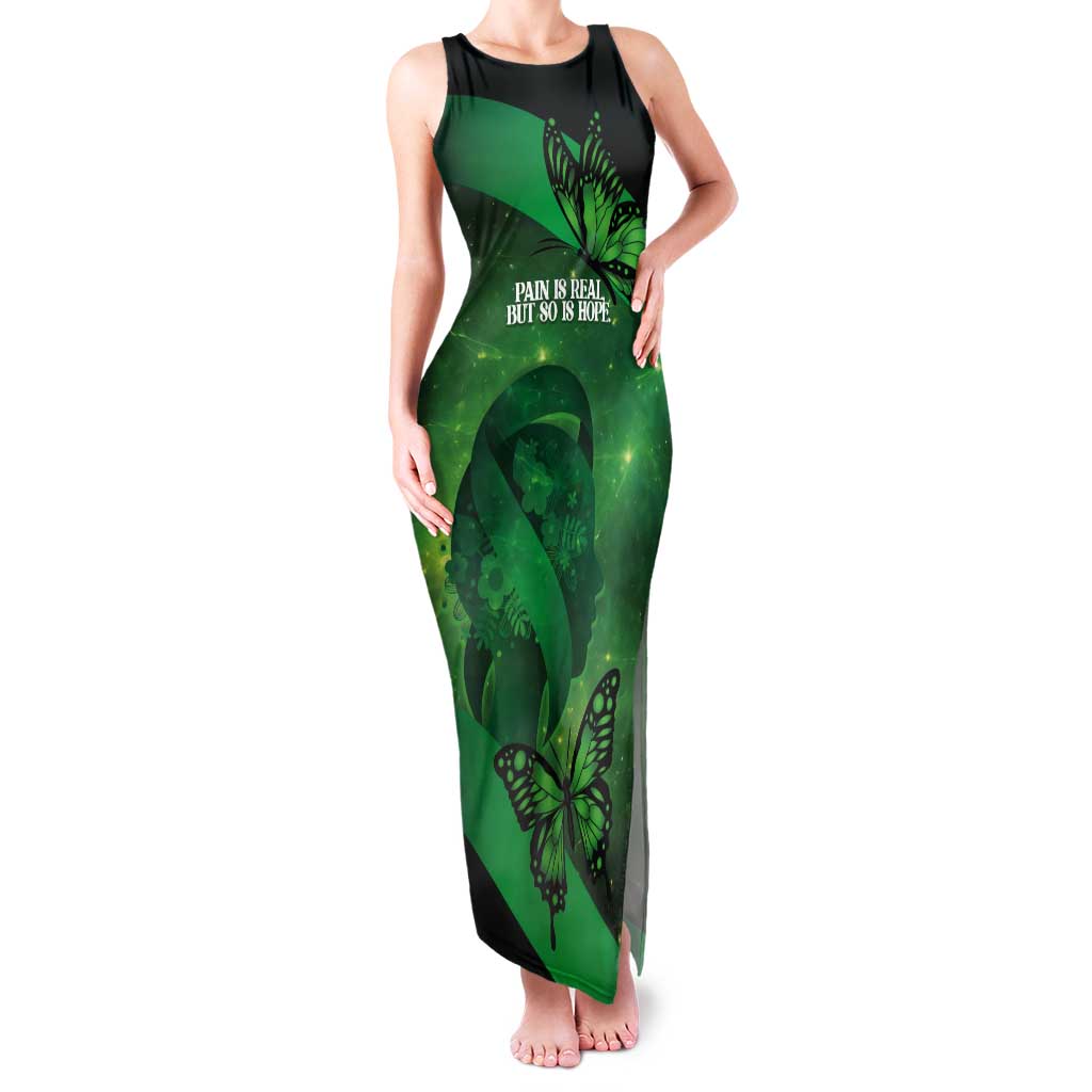 Personalised World Mental Health Awareness Month Tank Maxi Dress Warriors Brave Strong Galaxy Vibes