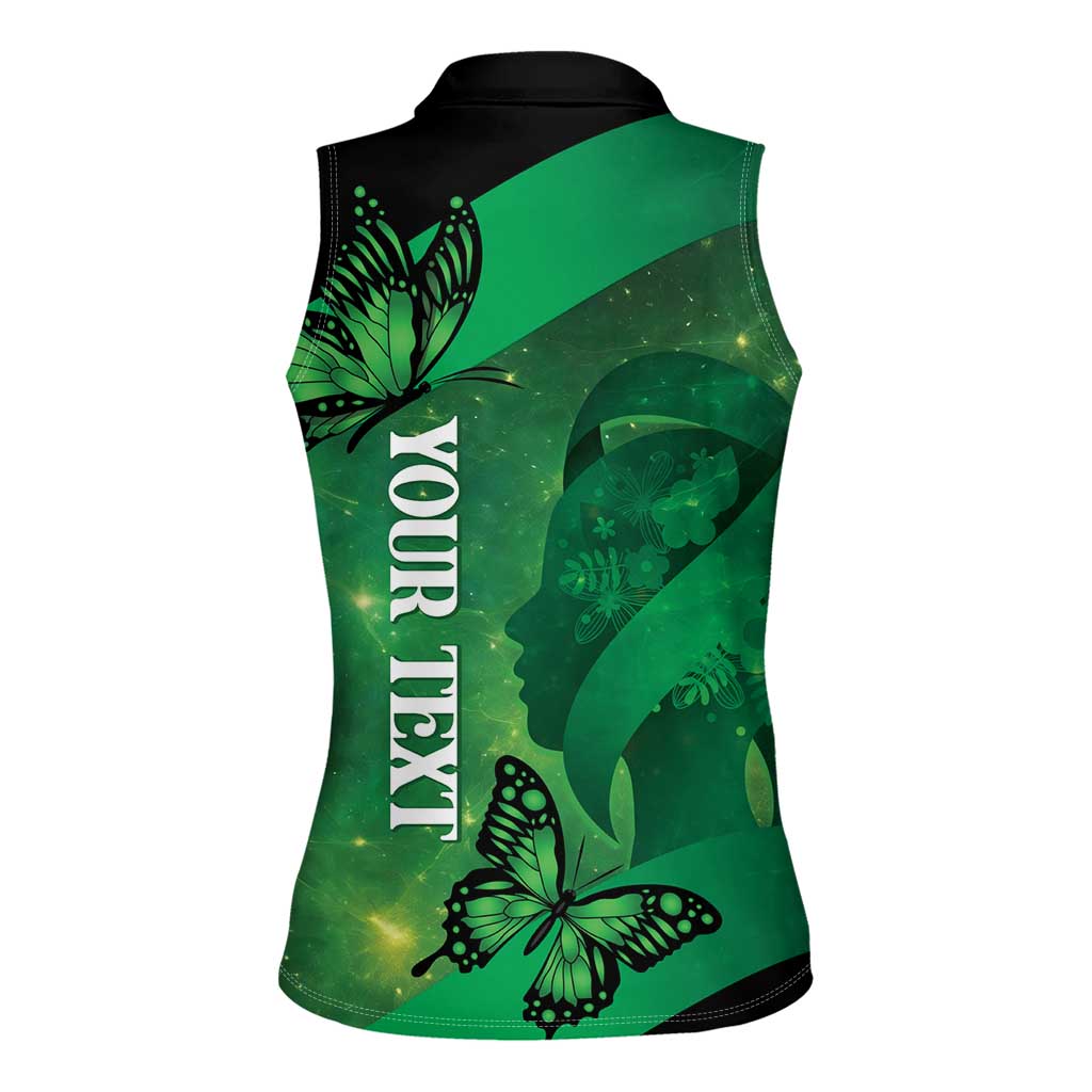 Personalised World Mental Health Awareness Month Women Sleeveless Polo Shirt Warriors Brave Strong Galaxy Vibes