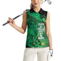 Personalised World Mental Health Awareness Month Women Sleeveless Polo Shirt Warriors Brave Strong Galaxy Vibes