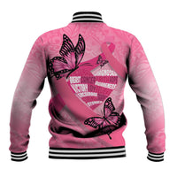 Polynesia Breast Cancer Awareness Month Baseball Jacket Pink Ribbon Mix Butterflies LT14 - Polynesian Pride