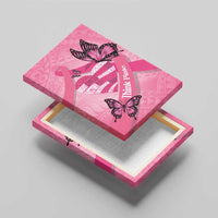 Polynesia Breast Cancer Awareness Month Canvas Wall Art Pink Ribbon Mix Butterflies LT14 - Polynesian Pride