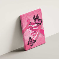Polynesia Breast Cancer Awareness Month Canvas Wall Art Pink Ribbon Mix Butterflies LT14 - Polynesian Pride