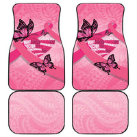 Polynesia Breast Cancer Awareness Month Car Mats Pink Ribbon Mix Butterflies LT14 - Polynesian Pride