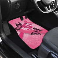 Polynesia Breast Cancer Awareness Month Car Mats Pink Ribbon Mix Butterflies LT14 - Polynesian Pride