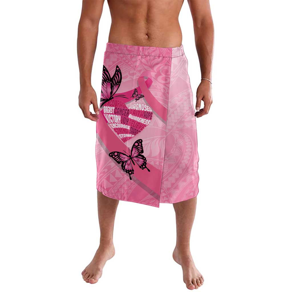 Polynesia Breast Cancer Awareness Month Lavalava Pink Ribbon Mix Butterflies