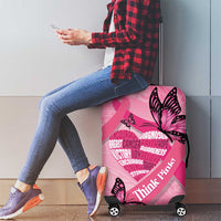 Polynesia Breast Cancer Awareness Month Luggage Cover Pink Ribbon Mix Butterflies