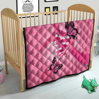 Polynesia Breast Cancer Awareness Month Quilt Pink Ribbon Mix Butterflies